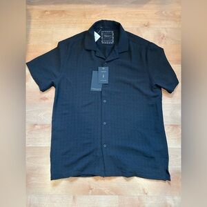 Denim & Flower Black Casual Button Down Shirt